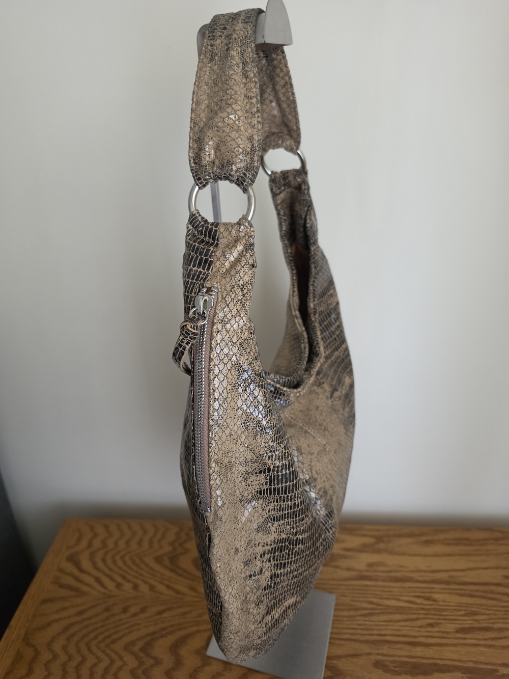 Hobo Leather Gabor Handbag - Python - Picture 2 of 6